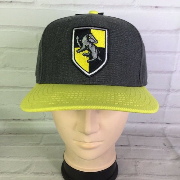 Harry Potter Hufflepuff Crest Logo Snapback Hat - Picture 1 of 7